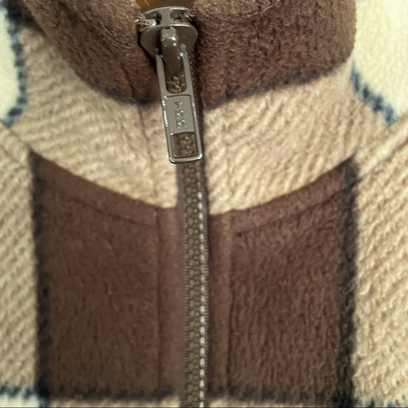 Lauren Ralph Lauren brown plaid 3/4 zip warm  oversized pullover sweater, unisex - Picture 10 of 15